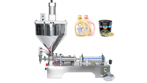High viscosity liquid filling machines for thick products